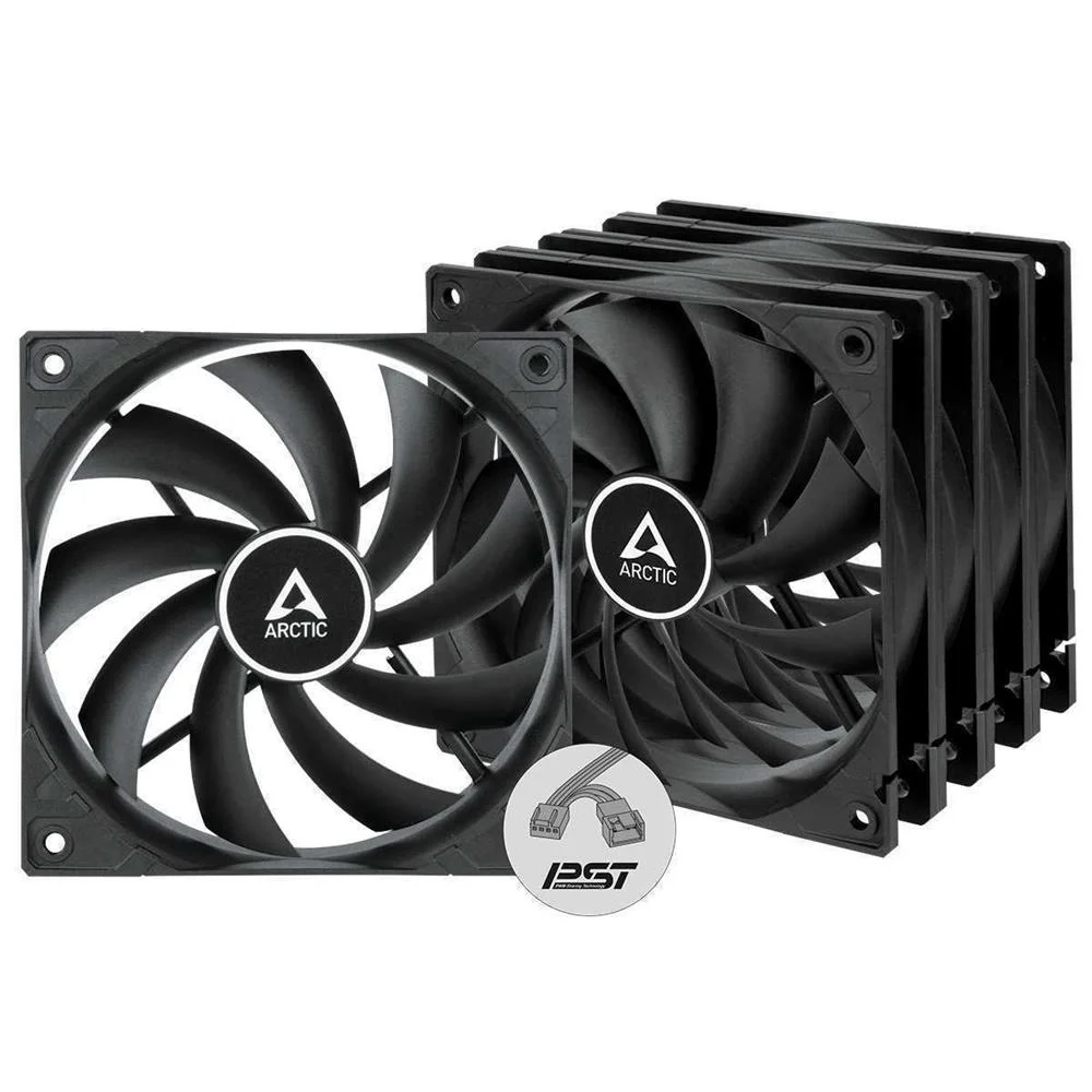 Case Acc Arctic P12 Fan 12cm Pwm Pst RGB Black 3pc