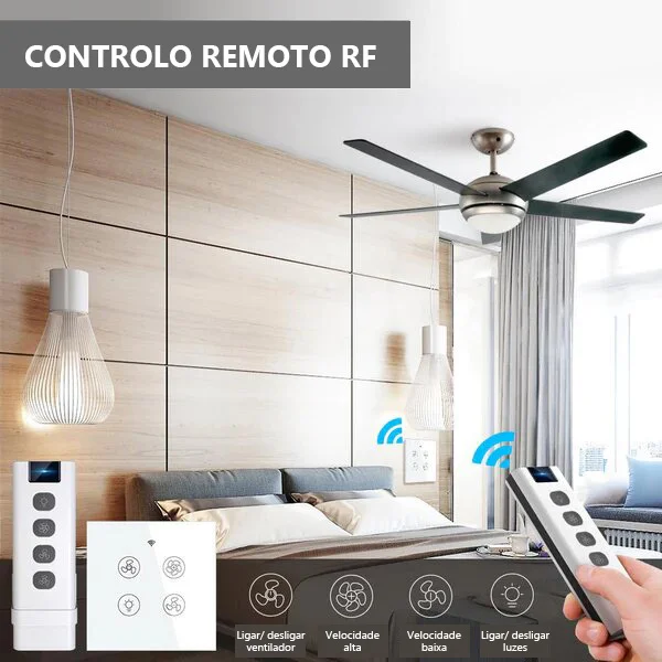 Interruptor de Luz e Ventilador Wi-Fi+Rf433