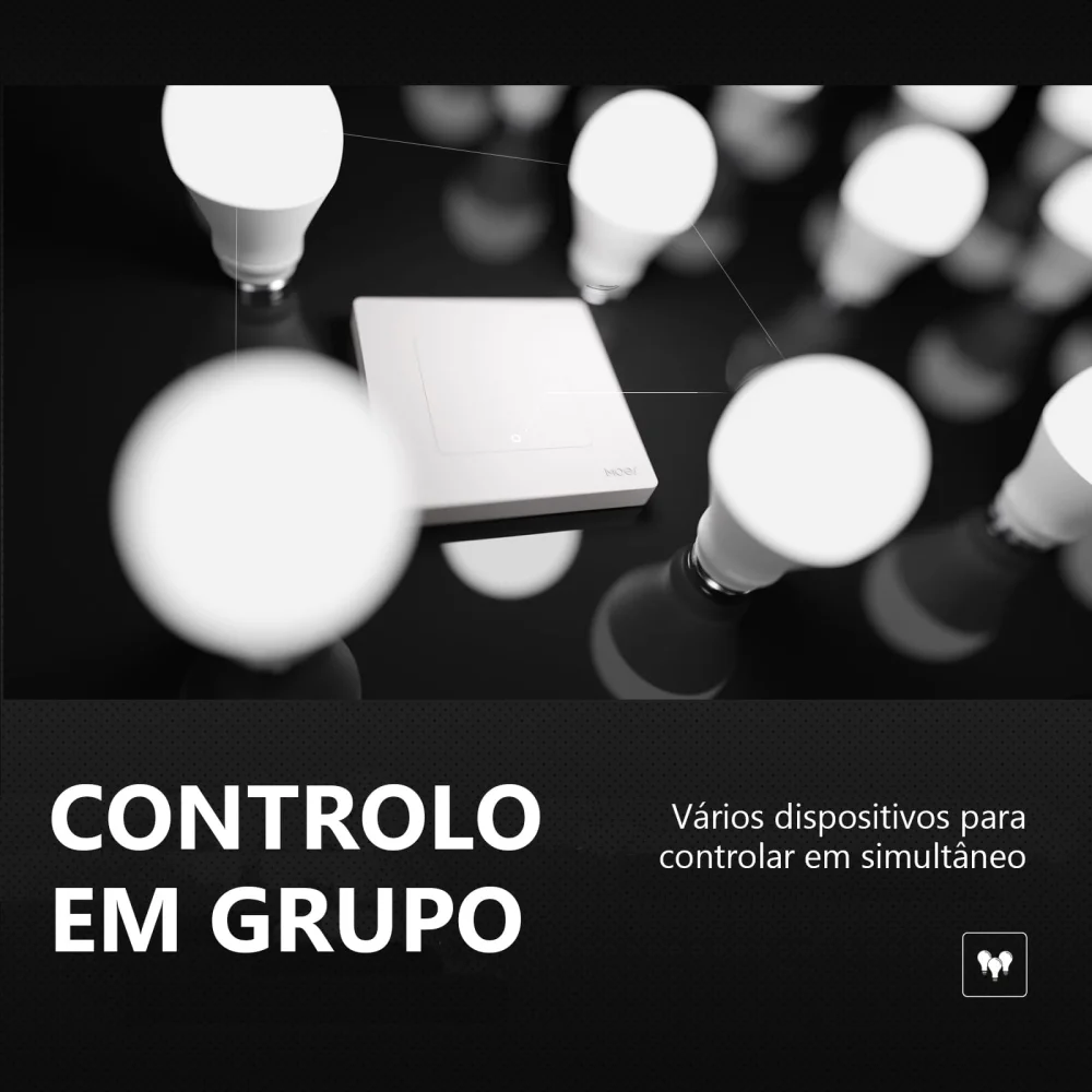 Interruptor sem fios 1 canal Star Ring ZigBee