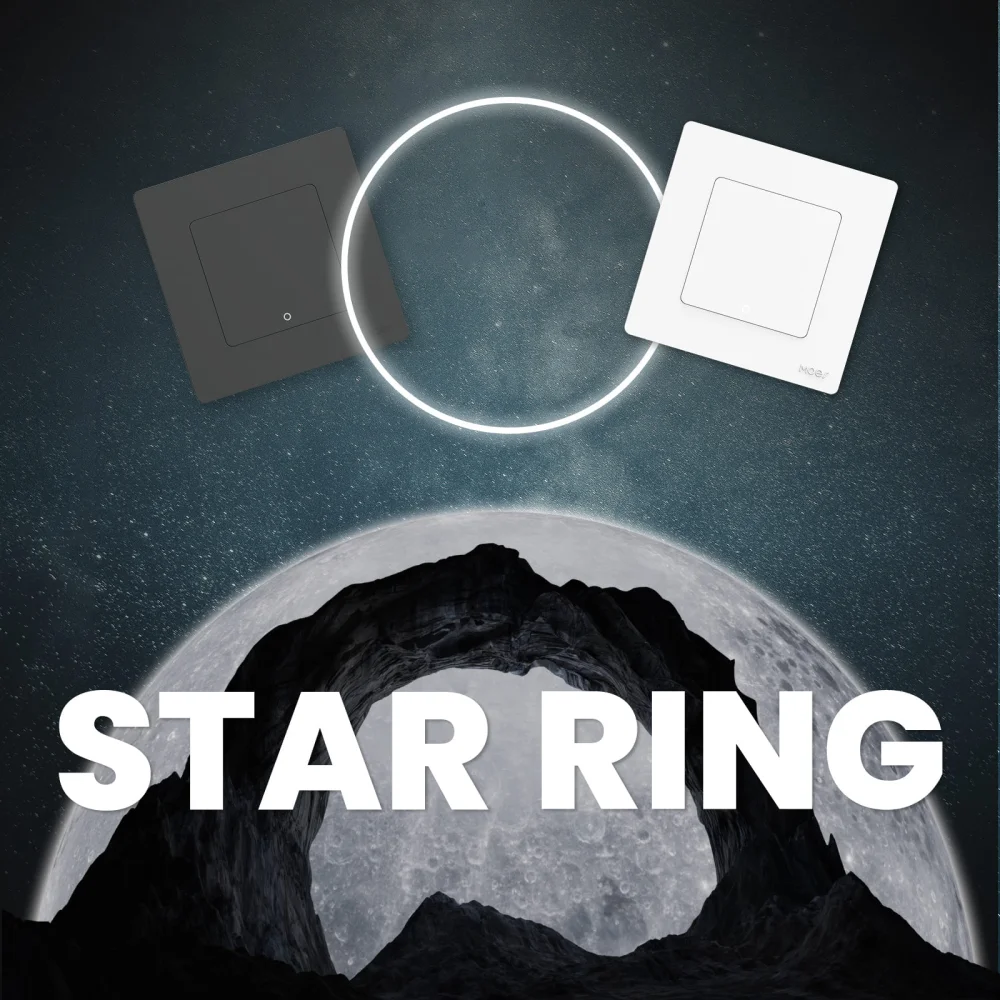 Interruptor sem fios 1 canal Star Ring ZigBee
