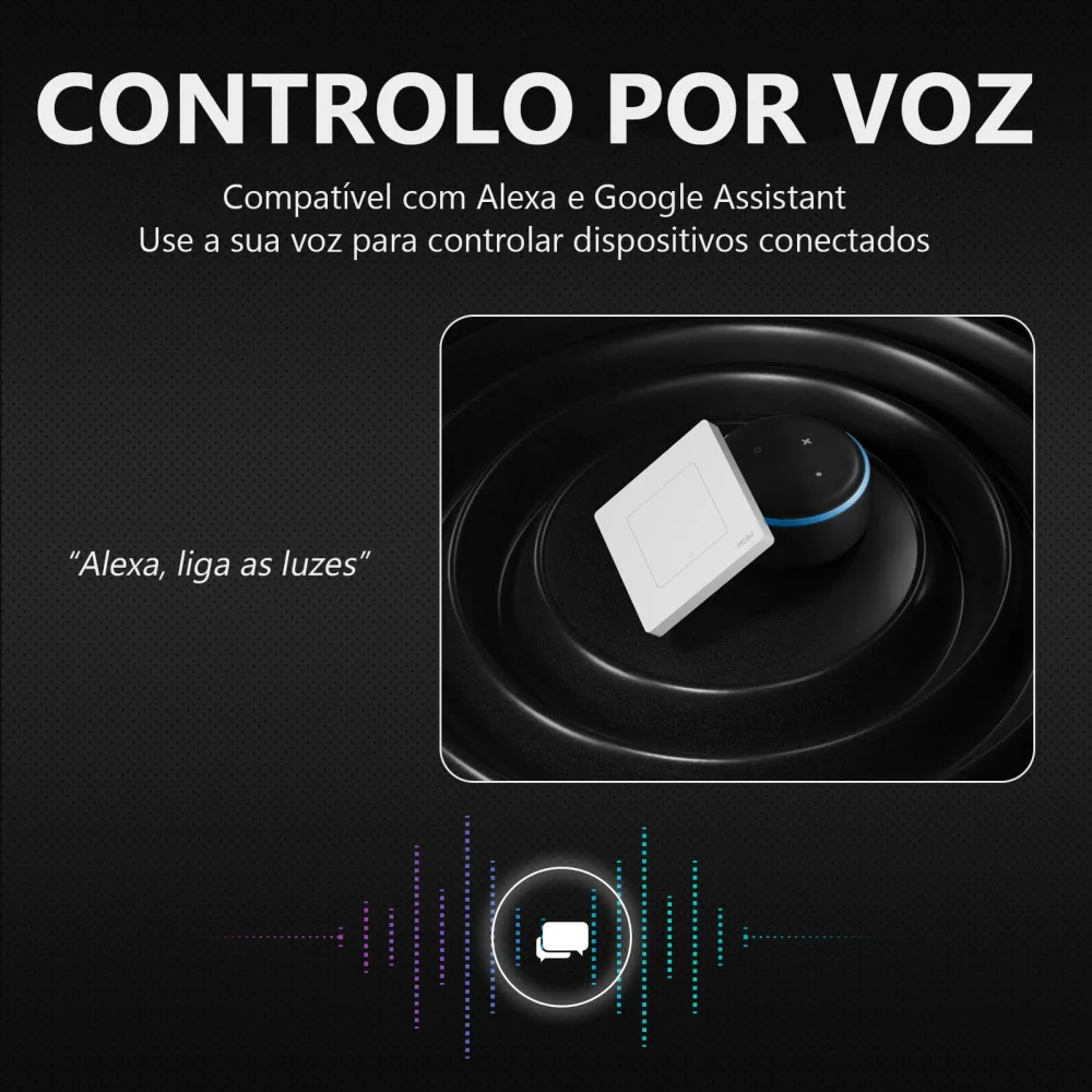 Interruptor Sem Fios 2 Canais Star Ring Zigbee