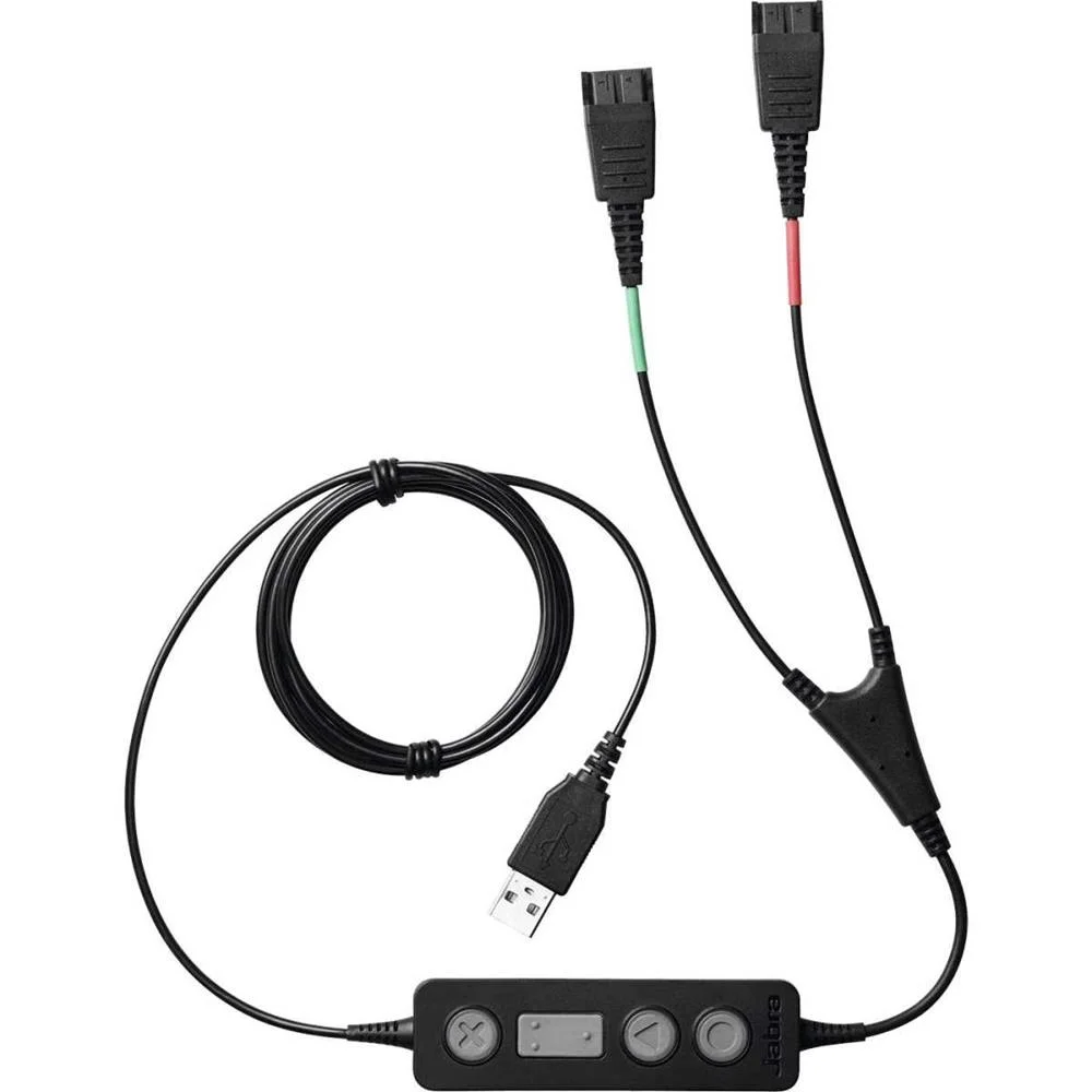 JABRA LINK 265 CABO DE ÁUDIO USB2.0 2X QD PRETO