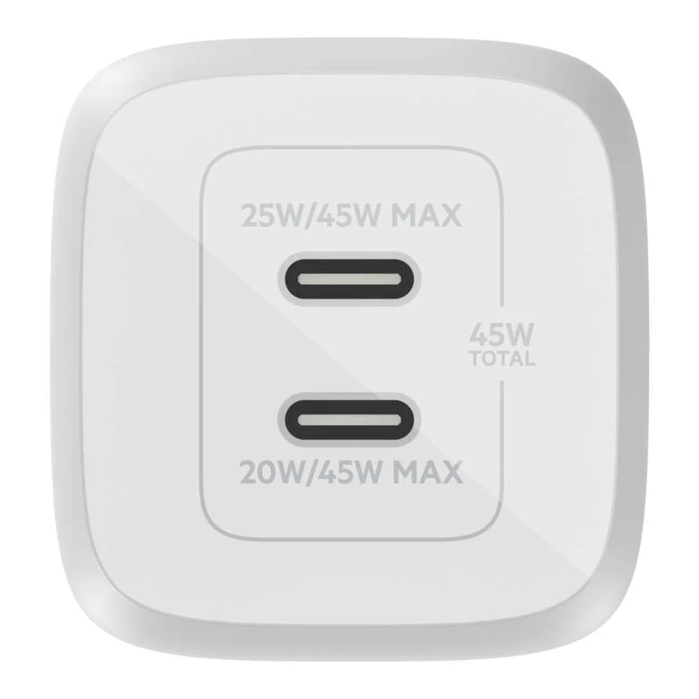 Carregador Duplo Boostcharge Pro Usb-C 45w Branco - Belkin