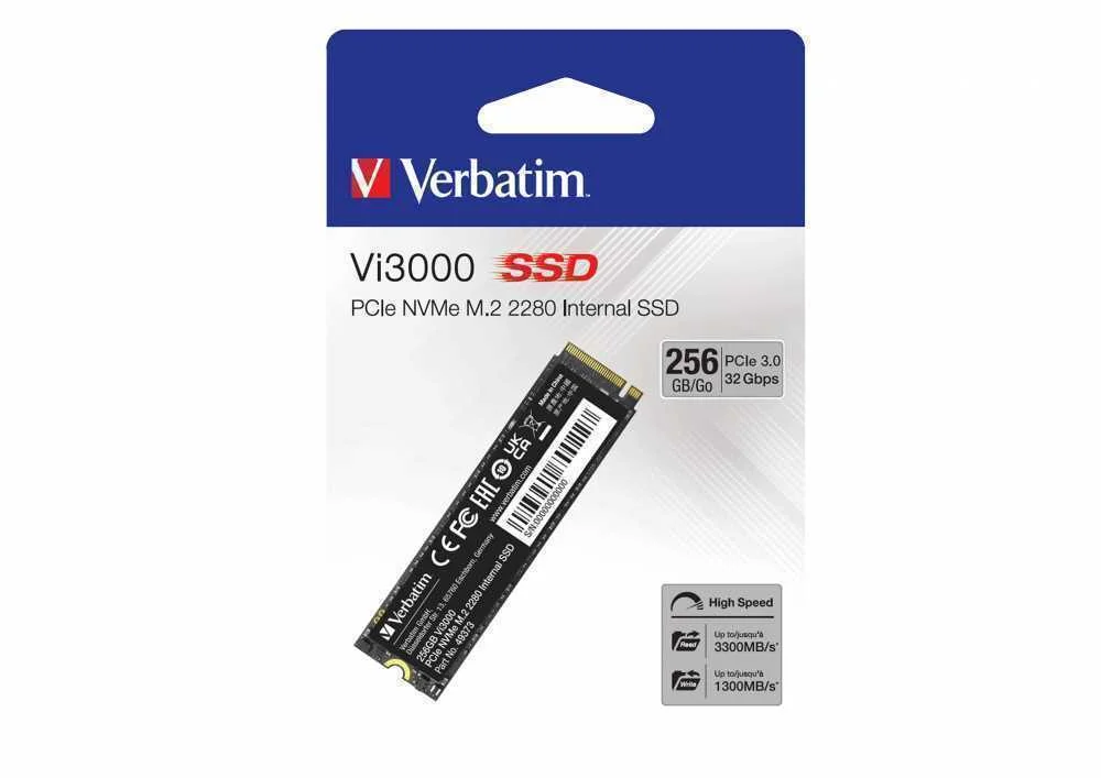 Ssd 256gb Verbatim Vi3000 Pcie Nvme M.2