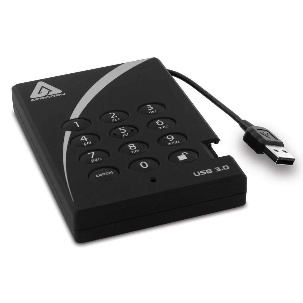 APRICORN A25-3PL256-1000 DISCO EXTERNO 1000 GB PR.