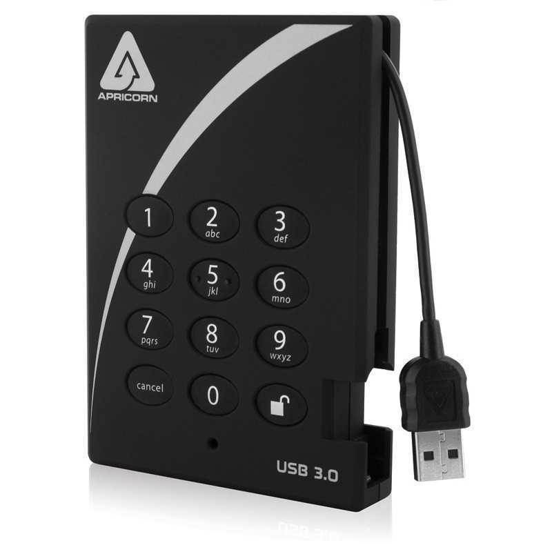 Apricorn Aegis Padlock Disco Externo 2000 Gb Preto