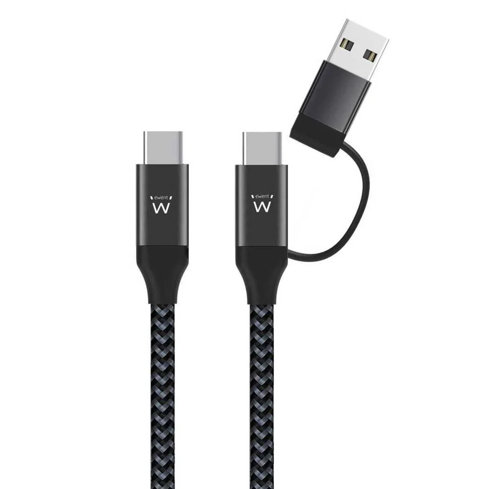 Cabo de Carregamento Ewent Ew9918 Usb-C 2 em 1