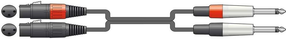 Classic Audio Lead 2 Xlr Female - 2 Mono Jack 0.75m