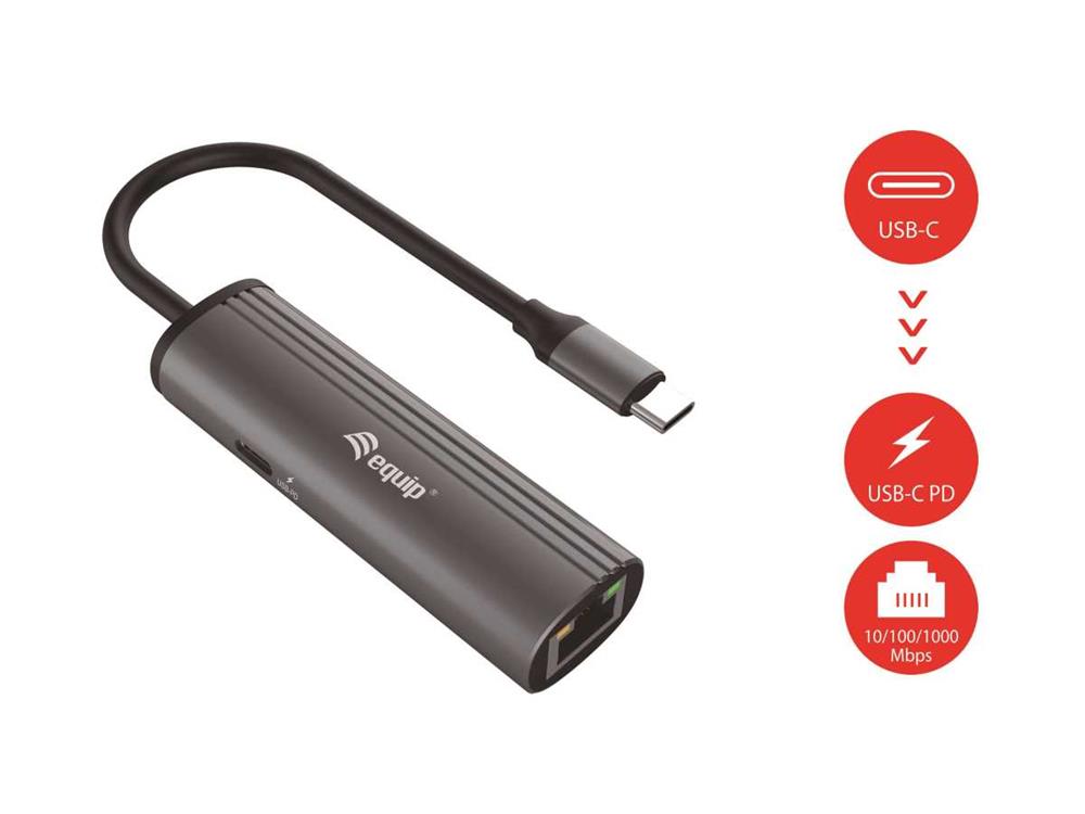 Equip Dock Usb-C->rj45 10/100/1000 + 100w Pd        0.15m Gr