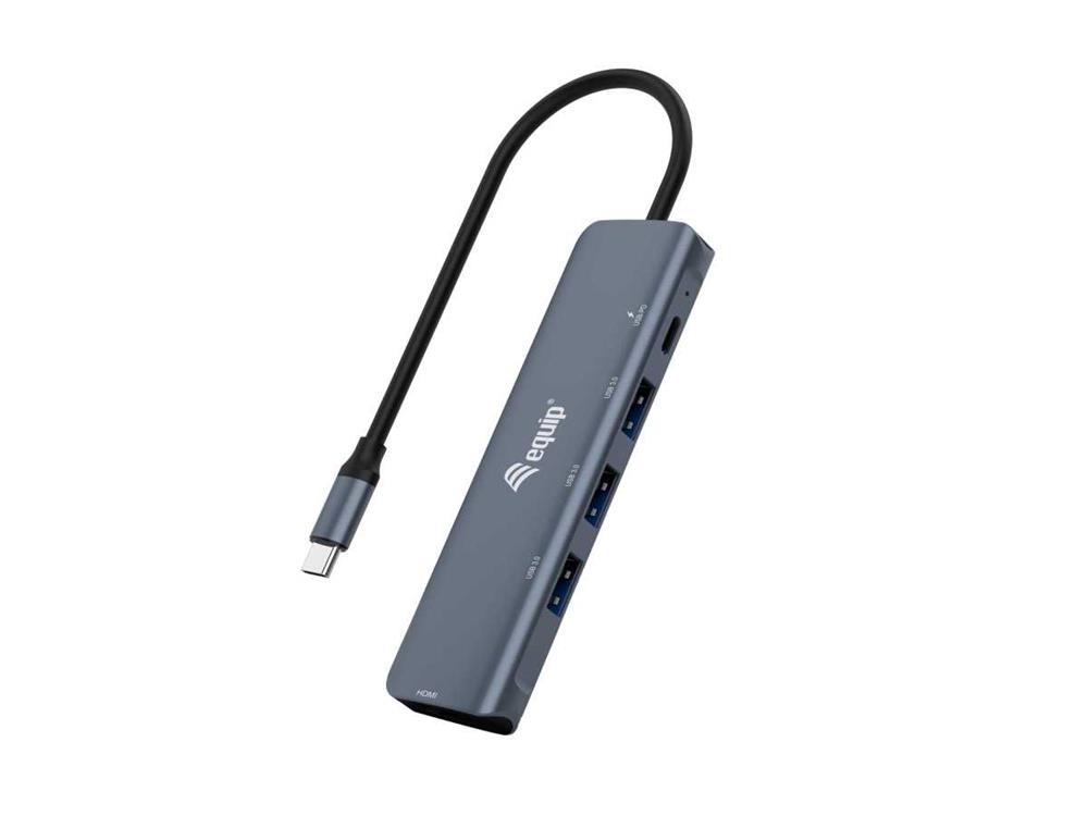 Equip Dock Usb-C->hdmi,3xusb3.0,100wpd       4k30hz 0.25m Gr