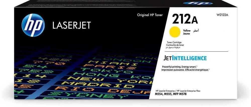 Hp-212a Yellow Laserjet Toner Cartridge Enterprise M554dn,M555dn,M555x W2122a