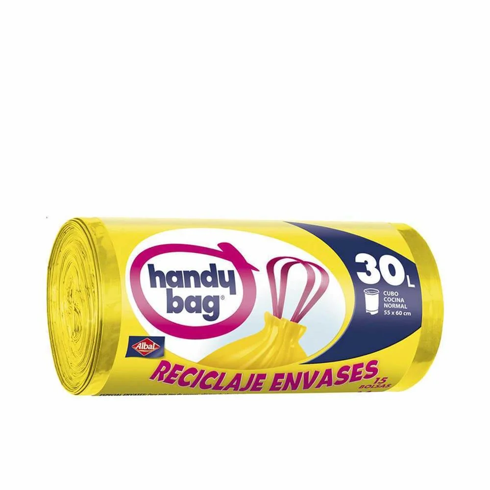 Sacos de Lixo Albal Handy Bag Amarelo 30 L 15 Unidades 