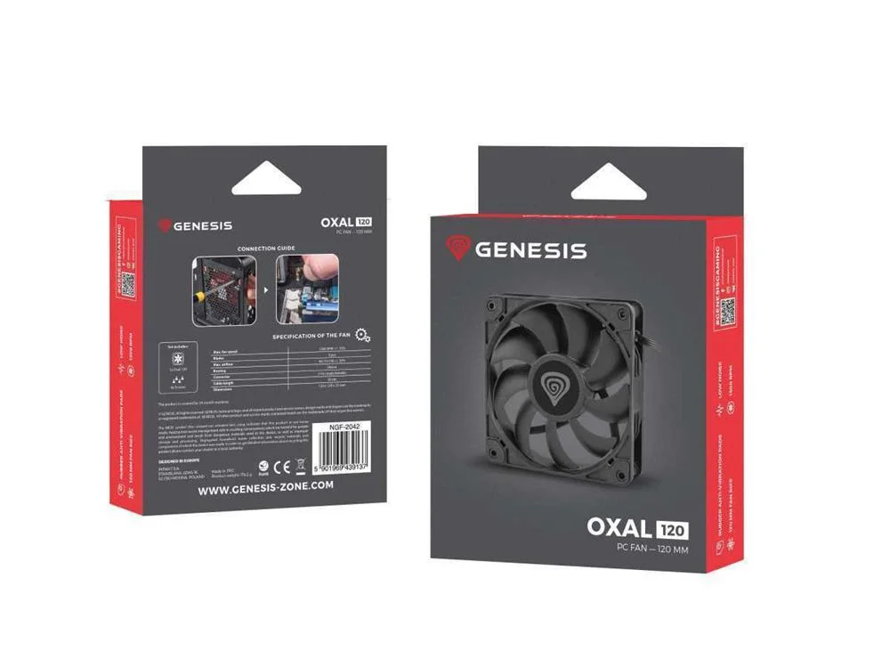 Ventilador Genesis Oxal 120 Alto Rendimiento