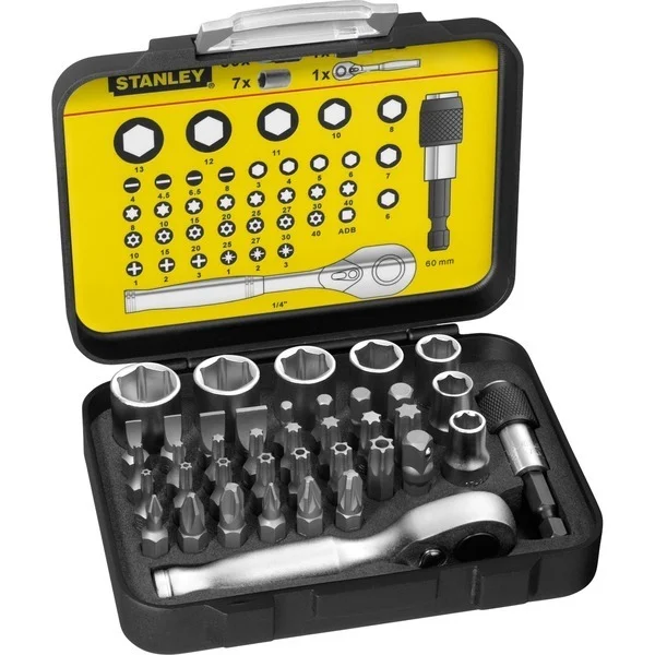 Conjunto de Pontas Stanley 1/4" (39 peças)