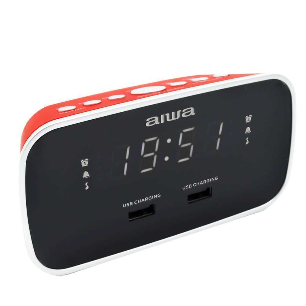 Aiwa Cru-19rd Despertador Relógio Digital Vermelho