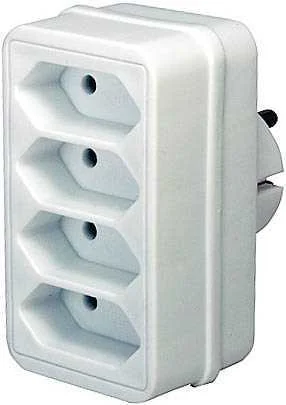 Brennenstuhl Adapterstecker  Euro 4  4x  Wei&szlig;
