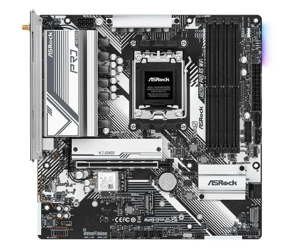 *A620M PRO RS AM5        4DDR5 HDMI/DP M.2 mATX