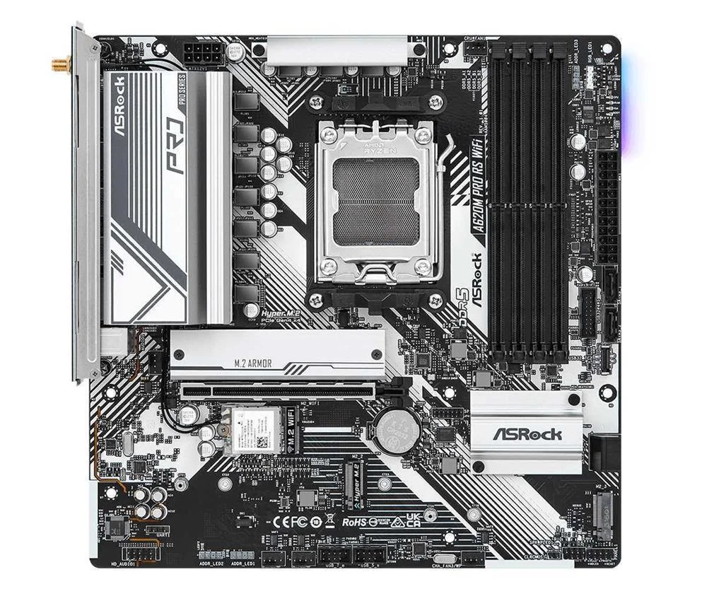*A620M PRO RS AM5        4DDR5 HDMI/DP M.2 mATX