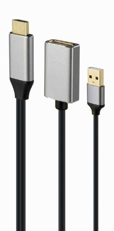Adaptador Gembird  Activo 4k Hdmi Macho a Displayport Hembra Negro