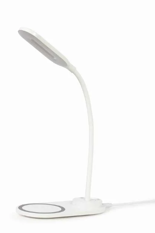 Candeeiro de Mesa Gembird com Carregador Wireless Branco