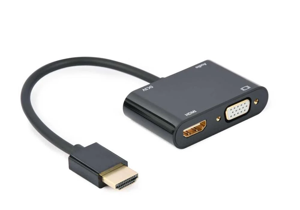 Adaptador Hdmi para Vga Gembird A-Hdmim-Hdmifvgaf-01 Preto 