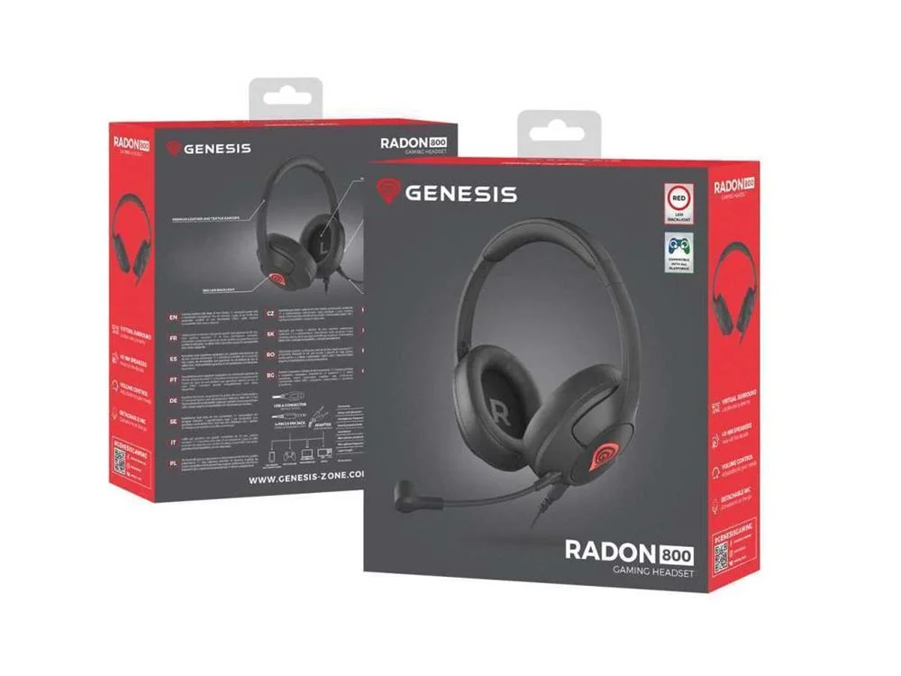 Genesis Gaming Headset Radon 800 (7.1) Kabelgeb. Schwarz