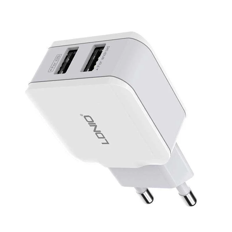 Nástenná Nabíjecka Ldnio A2202, 2x Usb, 12w (Bílá)