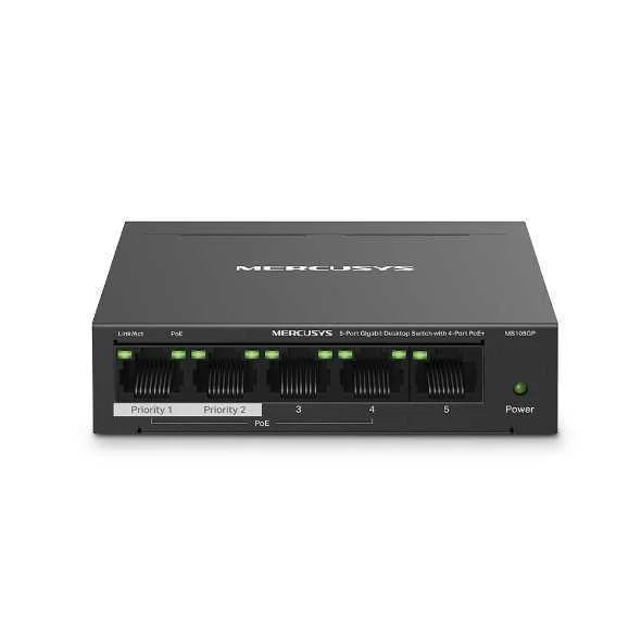 Switch Mercusys Ms105gp 5 Portas Gigabit Unmanaged Poe+