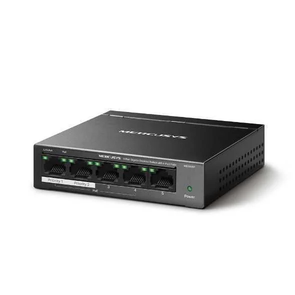 Switch Mercusys Ms105gp 5 Portas Gigabit Unmanaged Poe+