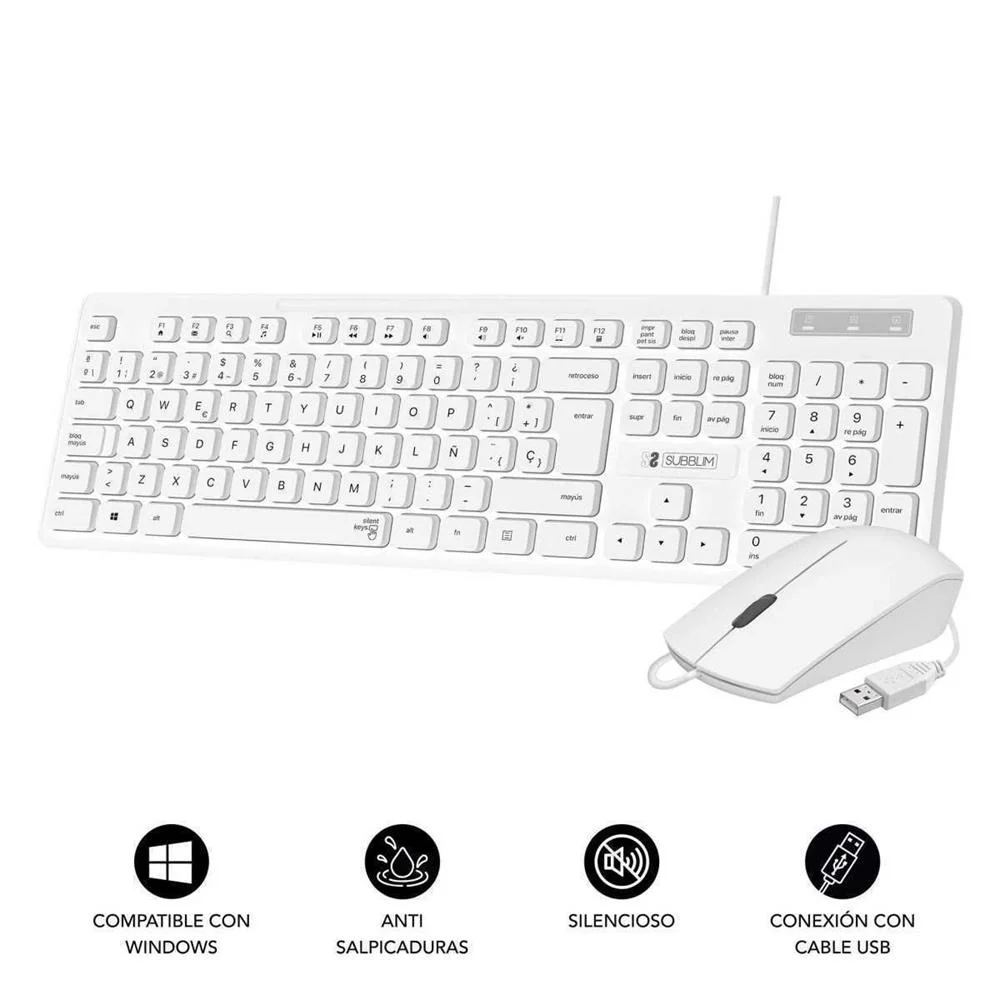 Subblim Subkbc-Cssk02 Teclado Rato Incluído Usb Q.