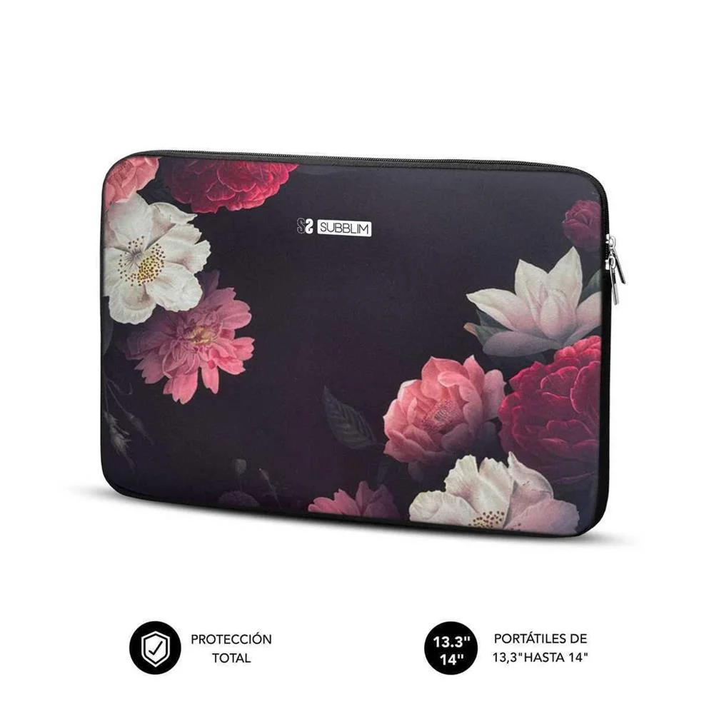 Funda Subblim Trendy Sleeve Neo Flowers para Port.