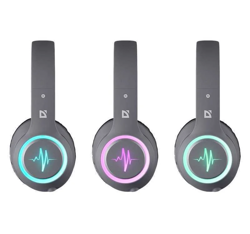 Auriculares Bluetooth com Microfone Defender Freemotion B571 LED Cinzento 