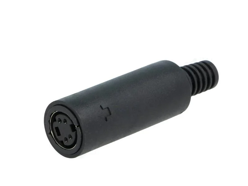 Ficha mini DIN femea para circuito impresso