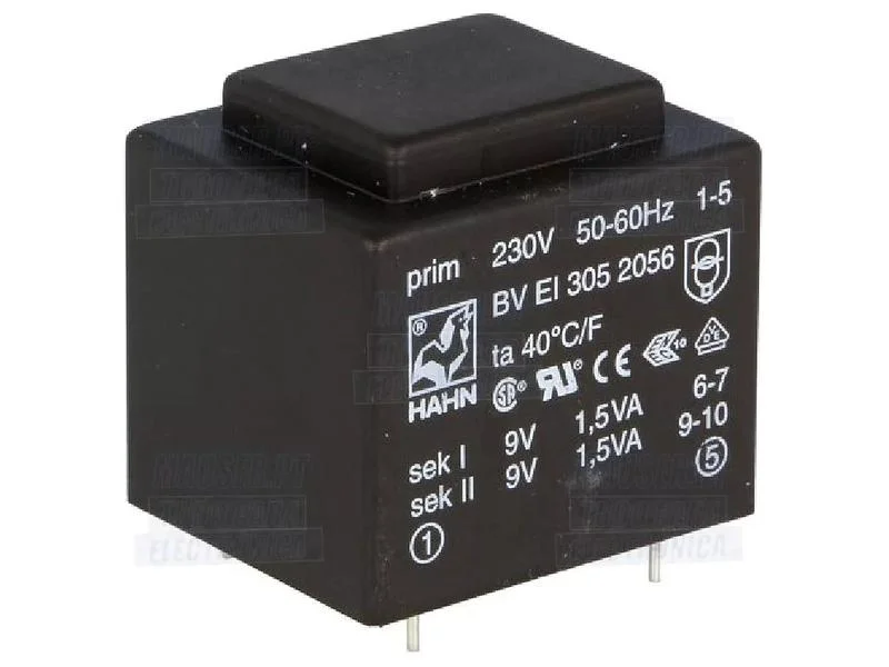 Transformador Alimentacao Encapsulado 230v 9v 3.2v