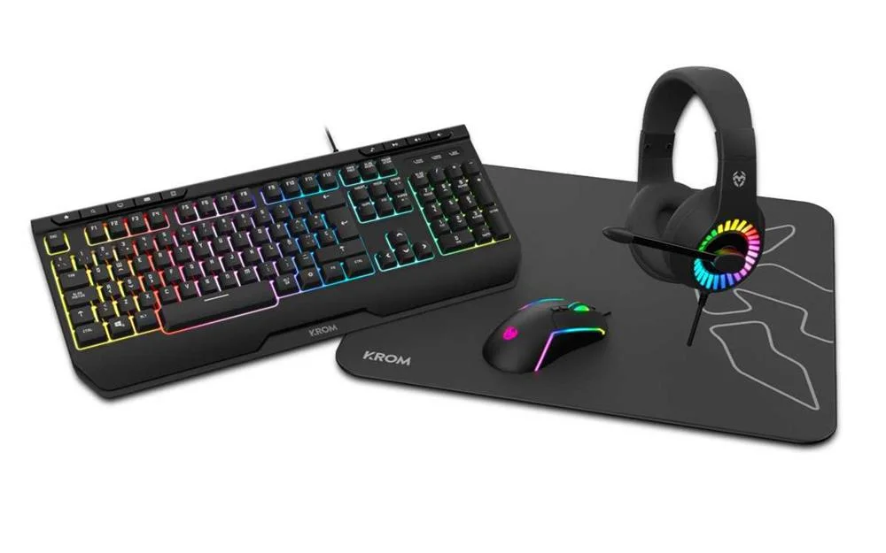 Krom Kenya Teclado Rato Incluído Usb Preto