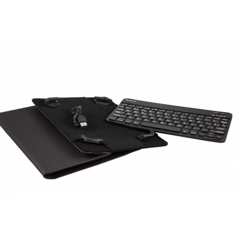 Teclado Bluetooth com Suporte para Táblete Silver Ht Funda Universal Gripcase + Teclado para Tablets