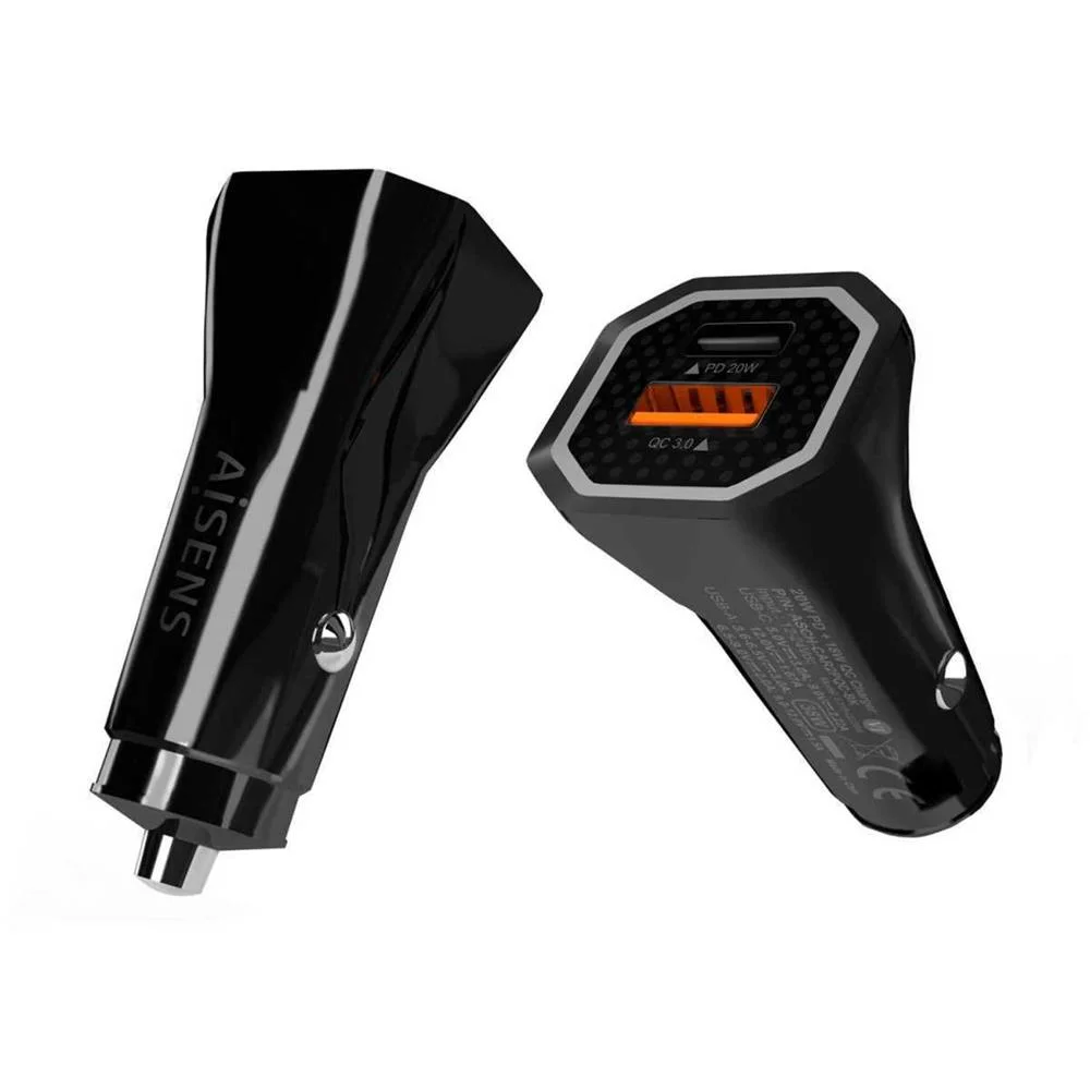 Cargador de Coche Aisens Asch-Car2pqc-Bk/ 1xusb-T.