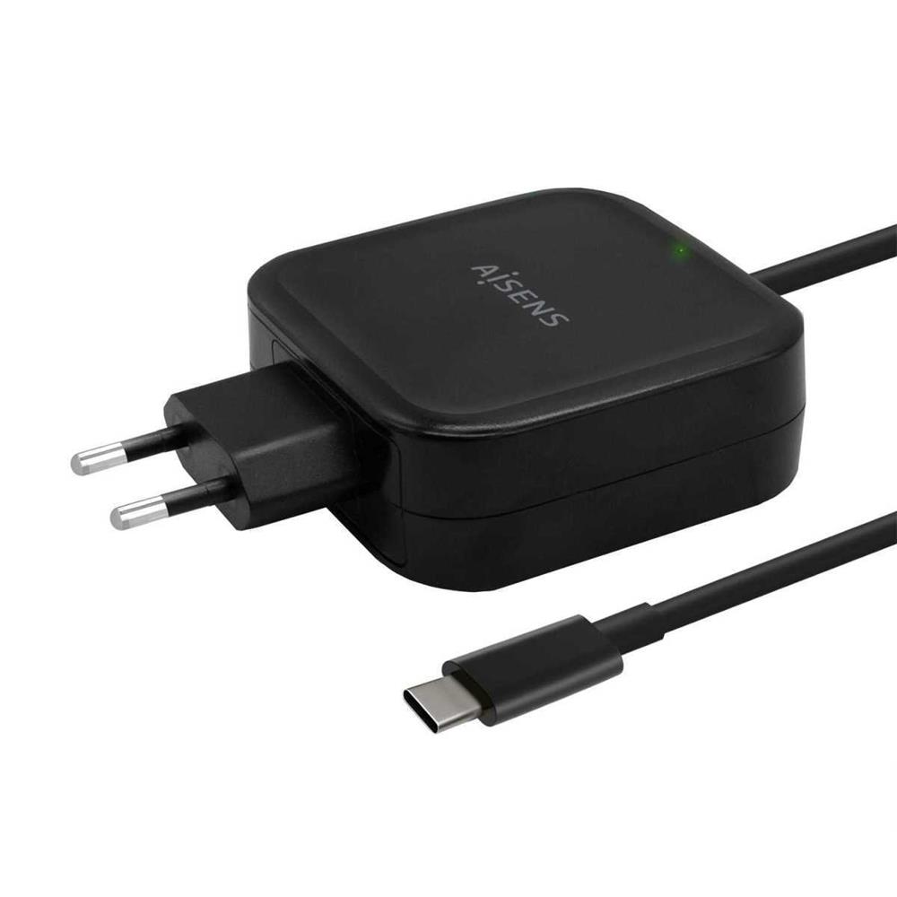 Cargador de Pared Aisens Asch-1pd65wl-Bk/ 1xusb Tipo-C/ 65w