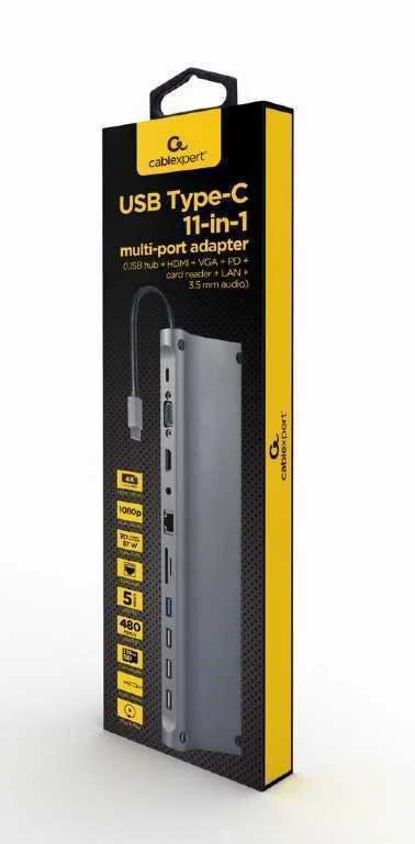 Adaptador Multipuerto Usb Tipo C 11 En 1 de 3 5 M.