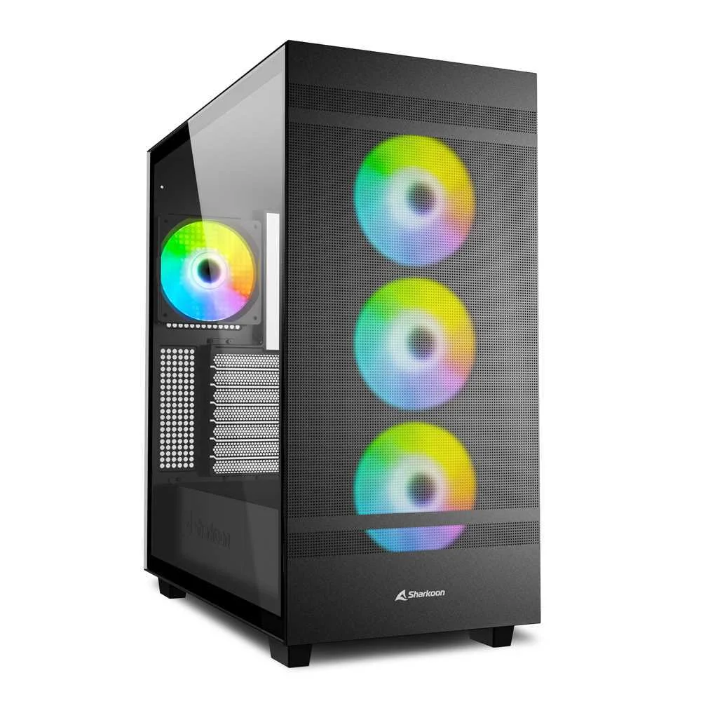 Sharkoon Gehäuse Rebel C50   RGB    Atx       1xglas Schwarz