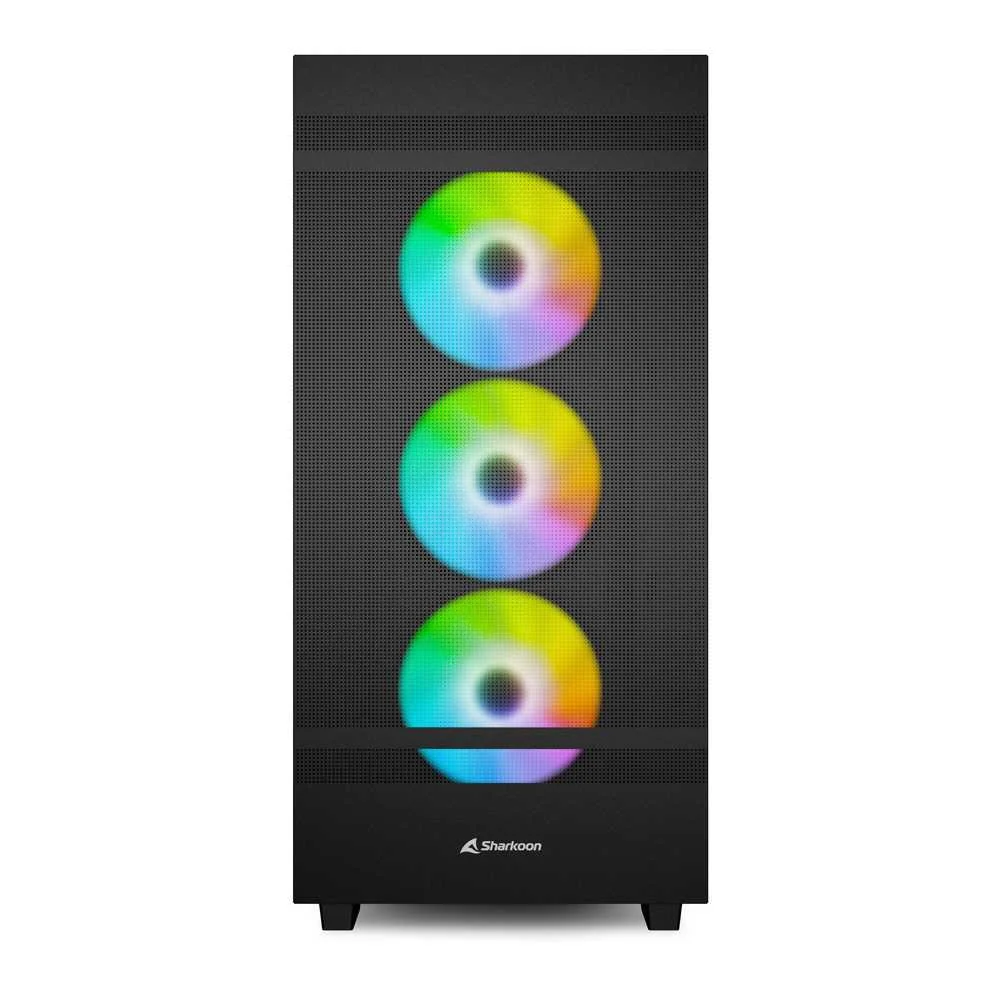 Sharkoon Gehäuse Rebel C50   RGB    Atx       1xglas Schwarz