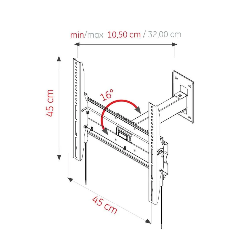 Suporte Tv Ultimate Design Rx600 40""- 55"" 40"" 25 Kg 