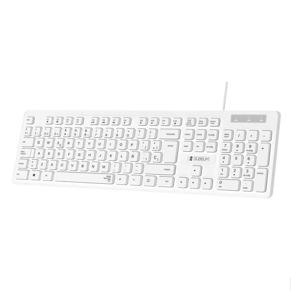Teclado Subblim Subkbc0ssk51 Branco 