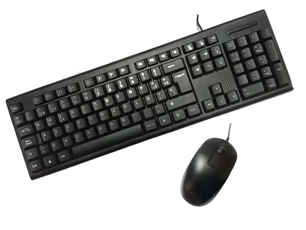 Teclado e Rato Coolbox Preto Qwerty Espanhol 