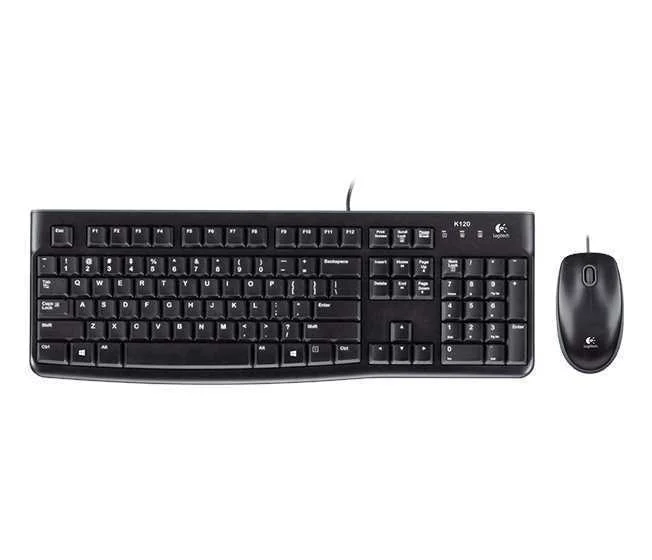 Teclado e Rato Logitech Desktop Mk120 Usb Preto Italiano 