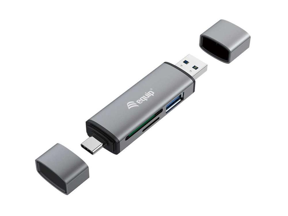 Equip Kartenleser Usb 3.0+Usb-C Für Sd/Microsd
