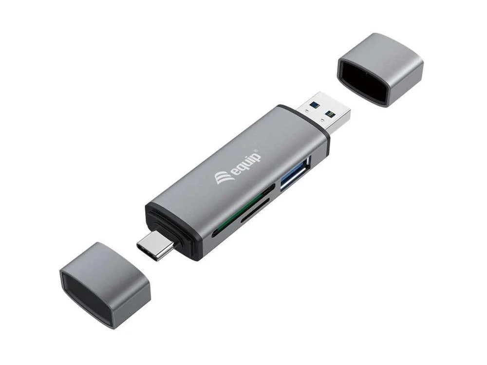 Equip Kartenleser Usb 3.0+Usb-C Für Sd/Microsd