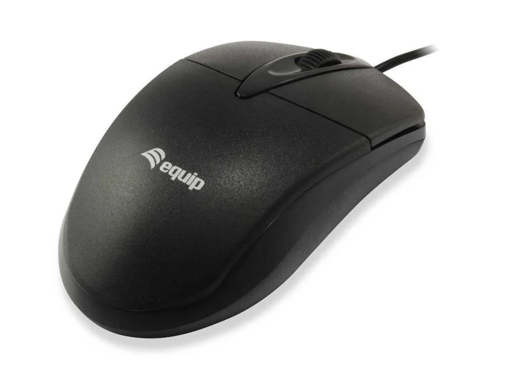 Equip Optische Maus Usb Desktop   Rechts-Linkshänder Schwarz