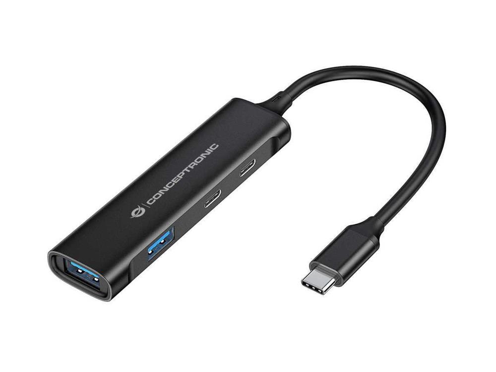 Conceptronic Usb-Hub 4-Port 3.0  ->2xusb-C/A   O.Netzteil Sw