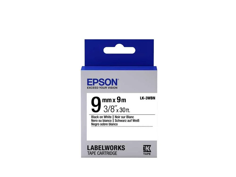 Tape - Lk-3wbn Std Blk-/Wht 9/9supl